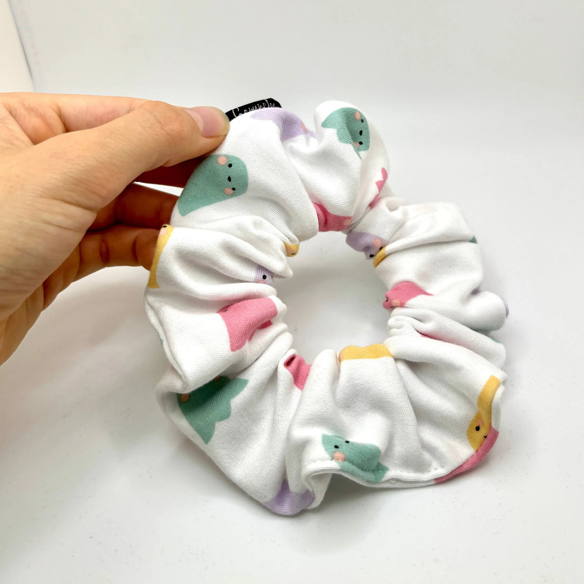 Mini Pastel Ghosts Halloween Scrunchie