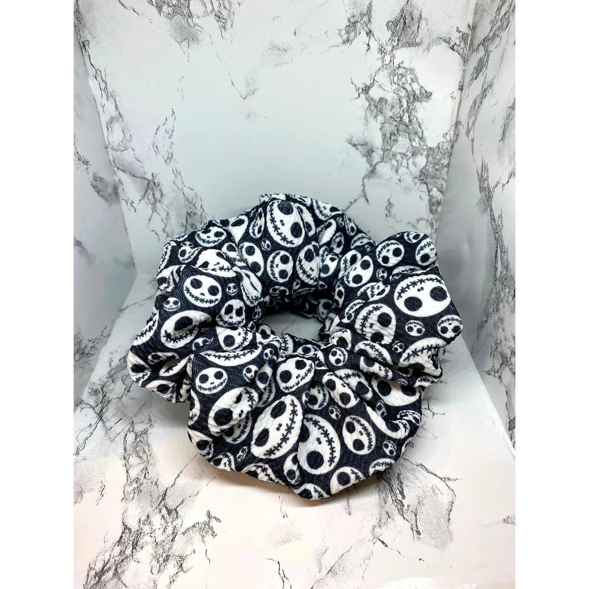 Jack Face Halloween Bullet Scrunchie