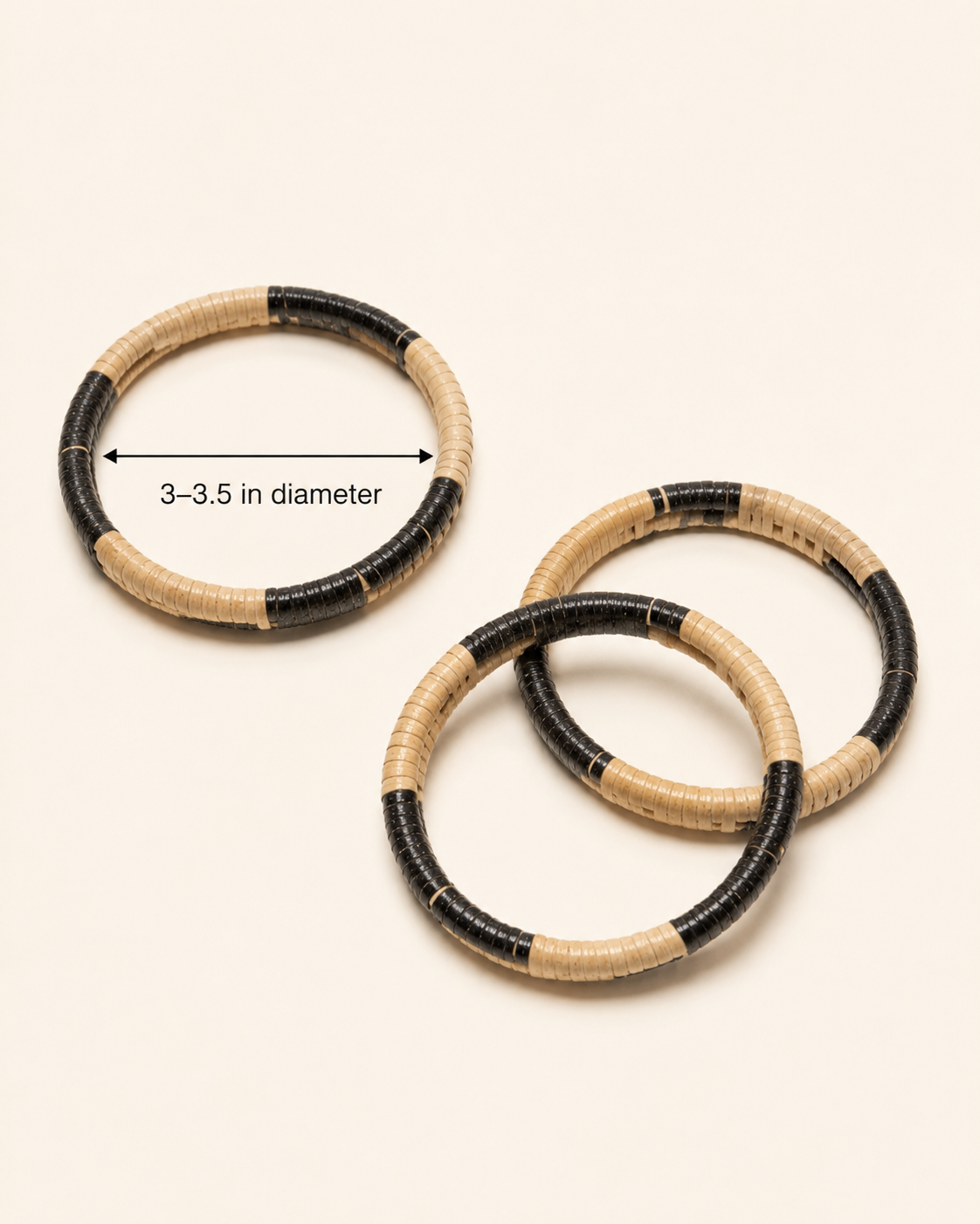 Black Motif Rattan Bangle