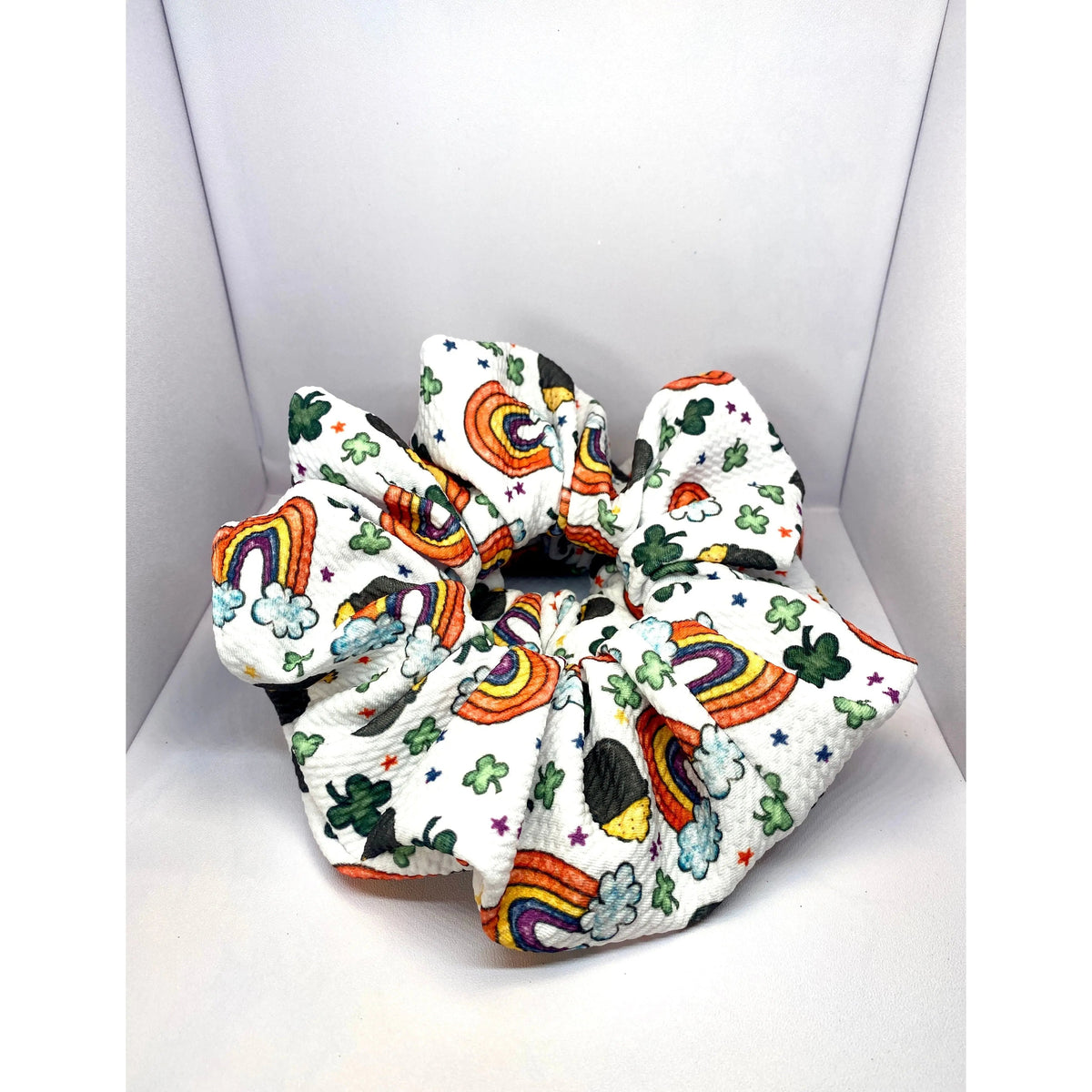 Pot-of-Gold and Rainbows St Patrick's Bullet Scrunchie