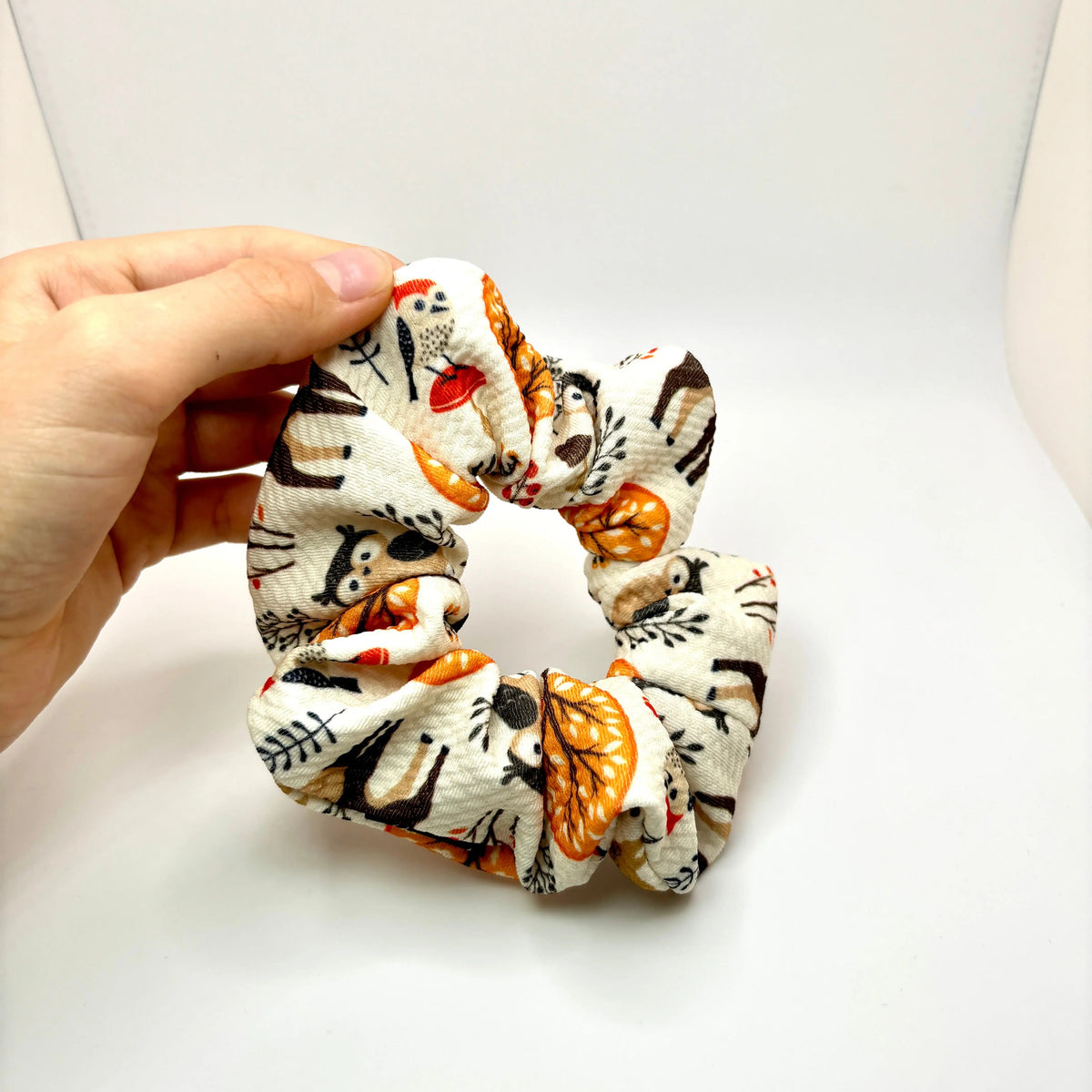 Mini Fall Animals Bullet Scrunchie