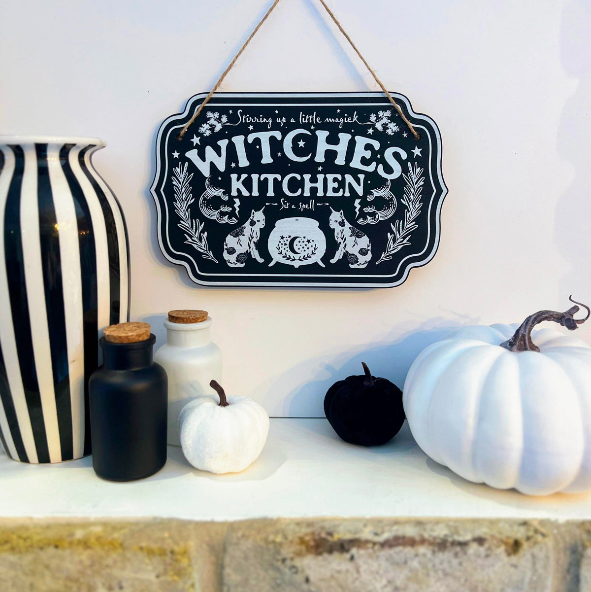 Witchy Dรฉcor Wooden Sign