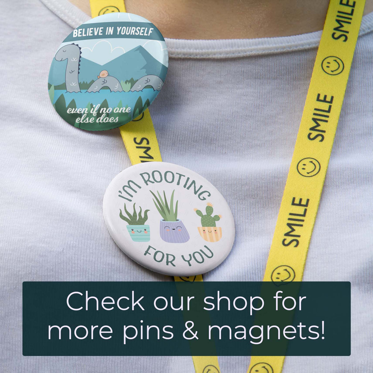 Rooting for You Plant Pin - 2.25" Pinback Button