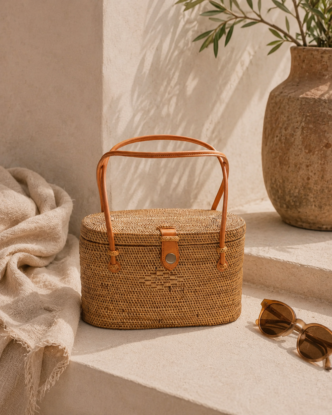 Opal Rattan Purse