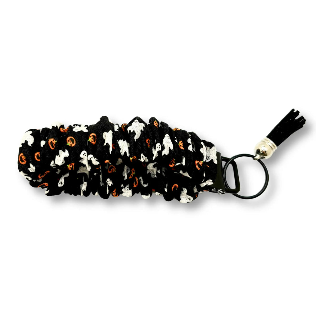 Ghost and Pumpkin Halloween Scrunchie Wristlet