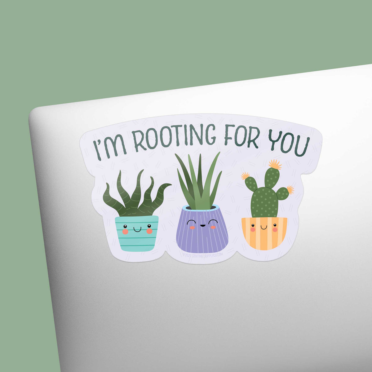 I'm Rooting for You Cute Plant Sticker