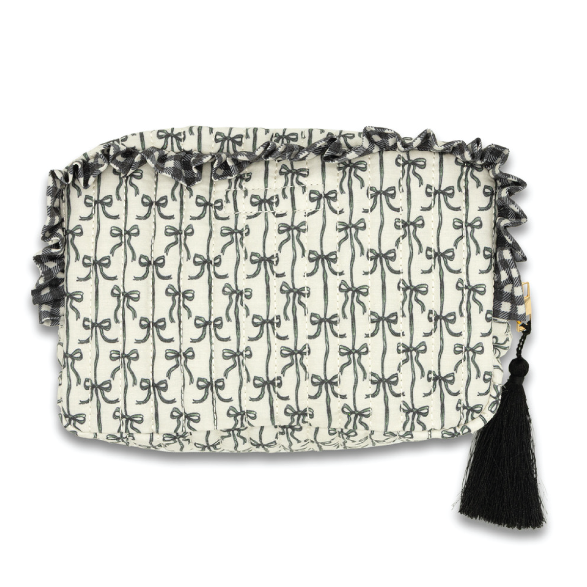 Simply Southernยฎ Quilted Cosmo Bag: Black Bow