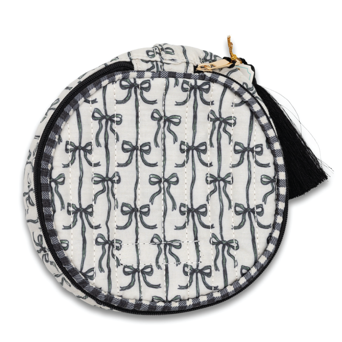 Simply Southernยฎ Quilted Tassel Bag: Black Bow