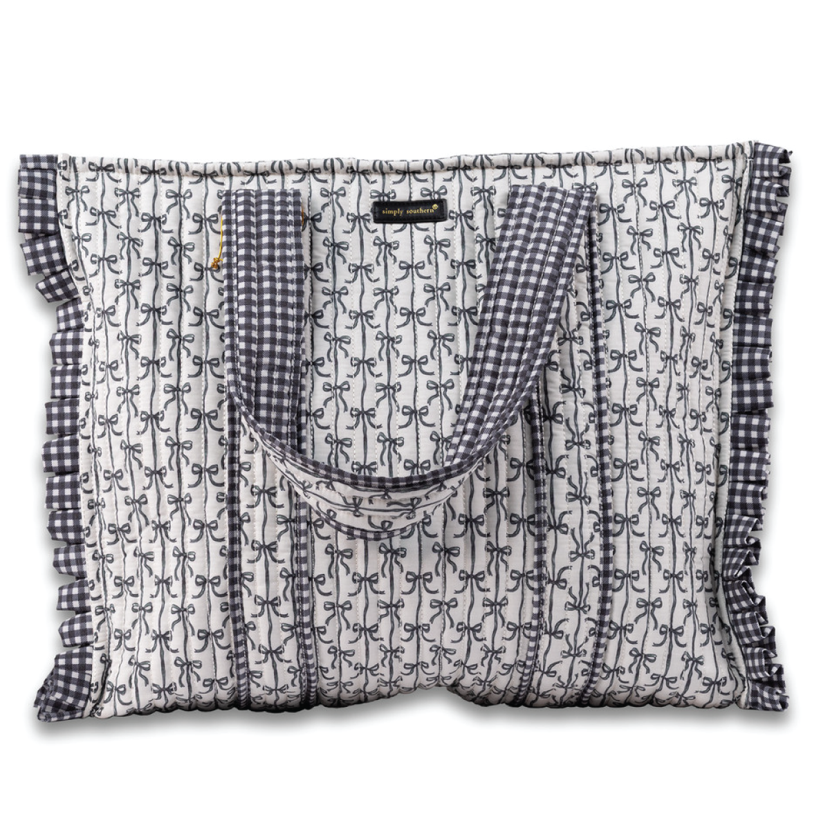 Simply Southernยฎ Quilted Tote: Black Bow