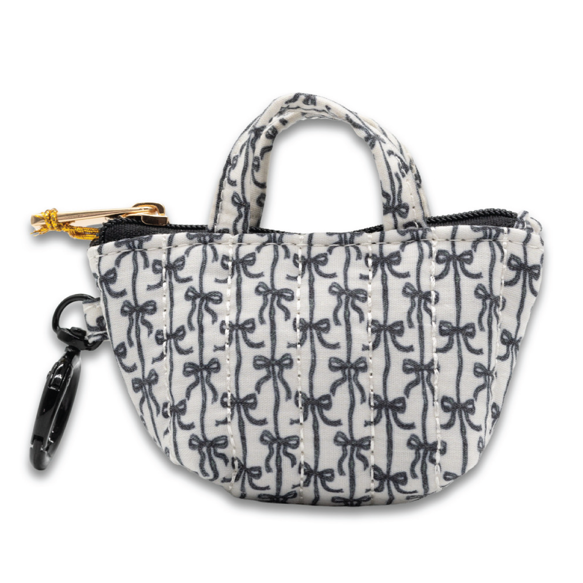 Simply Southernยฎ Mini Tote Coin Purse Keychain: Black Bow