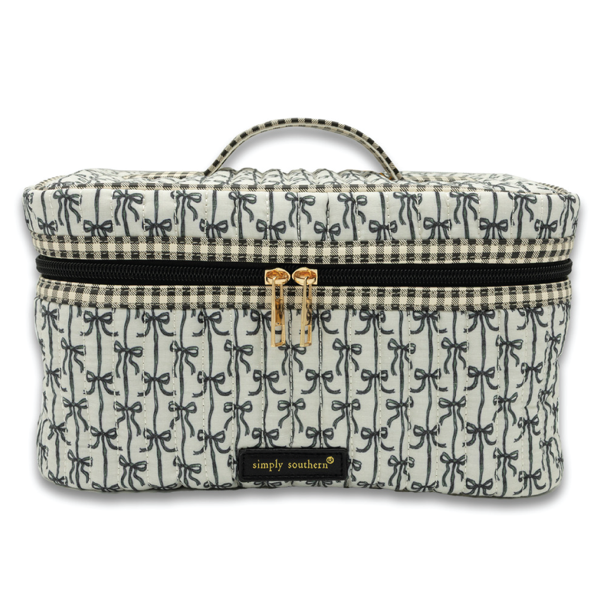 Simply Southernยฎ Quilted Train Case: Black Bow