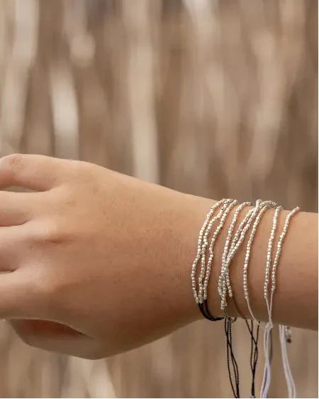 Terra Layered Bracelets in Silver
