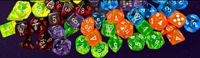 Translucent Polyhedral Tropical Blue/white 7-Die Set (with bonus die)