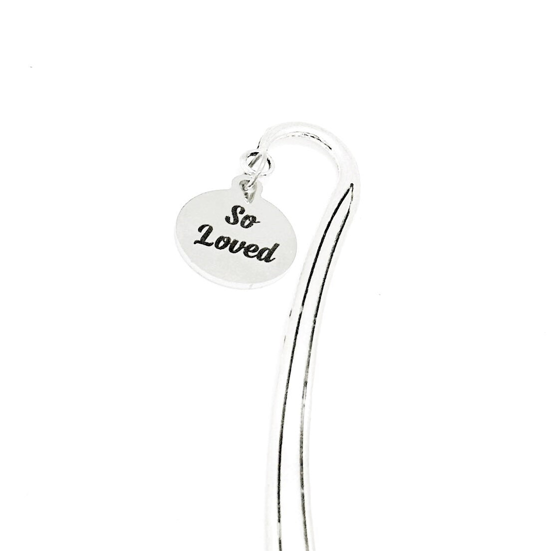 So Loved Charm Bookmark, Love Gift, Husband, Wife, Son, Daughter, Gift For Her, Gift For Him, Student Gift, Going To College