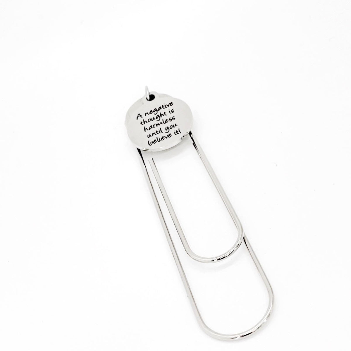 A Negative Thought Is Harmless Until You Believe It Paperclip Bookmark, Positivity Gifts, Positive Mindset, Encouraging Her, Motivating Him