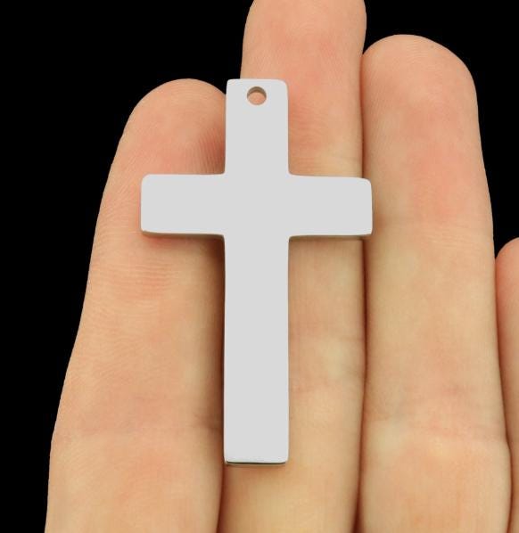 Christ Died For Us Romans 5 8 Charm Keychain Stainless Steel Christian Gift Scripture Cross