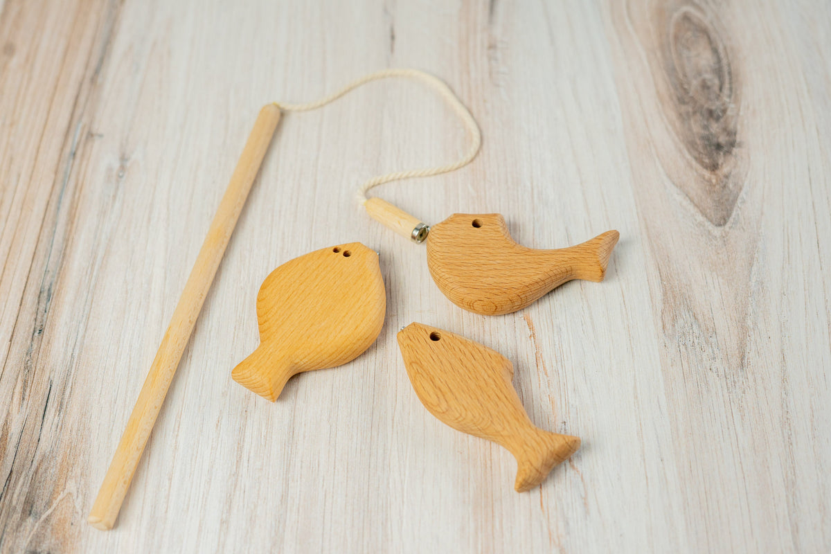 Wooden Magnetic Fishing Game for Kids set #1 , small