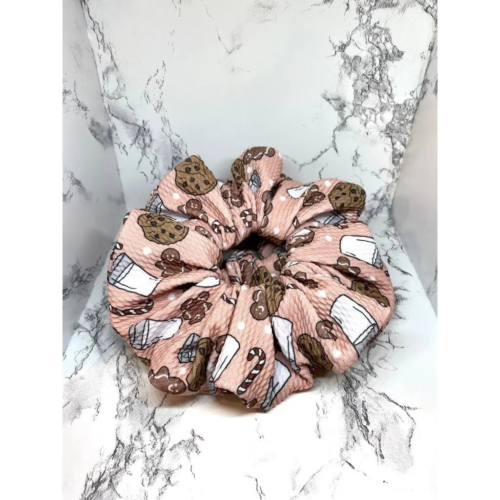 Pink Cookies and Milk Christmas Bullet Scrunch