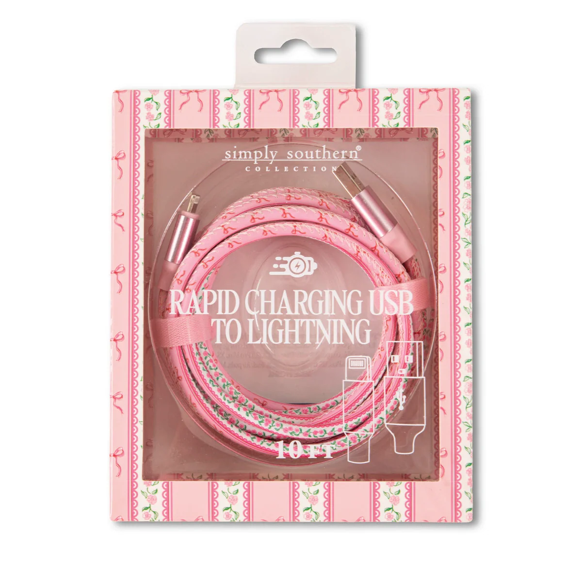 Simply Southerยฎ Tech Cable USB-Lightning: Pink