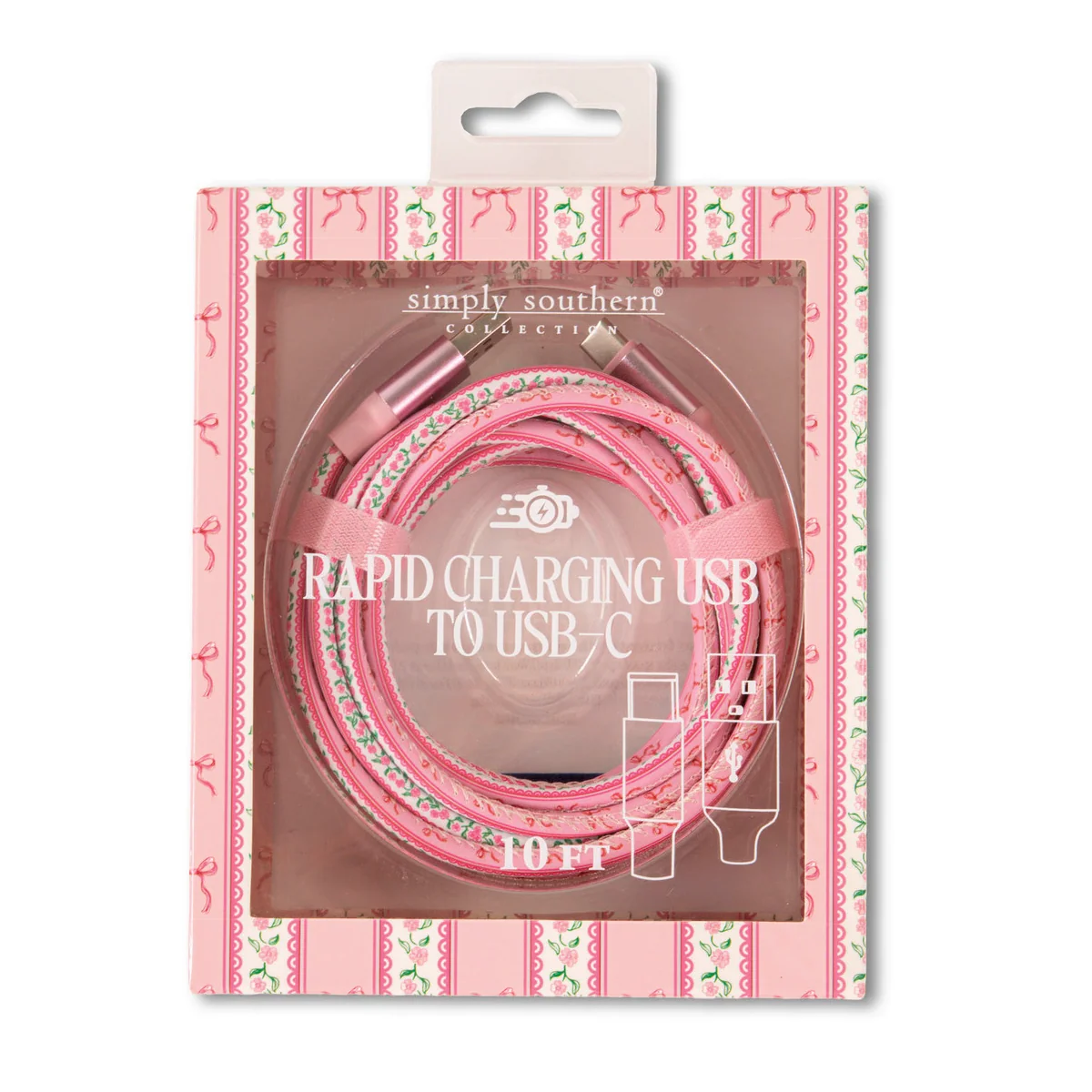 Simply Southerยฎ Tech Cable USB-C: Pink