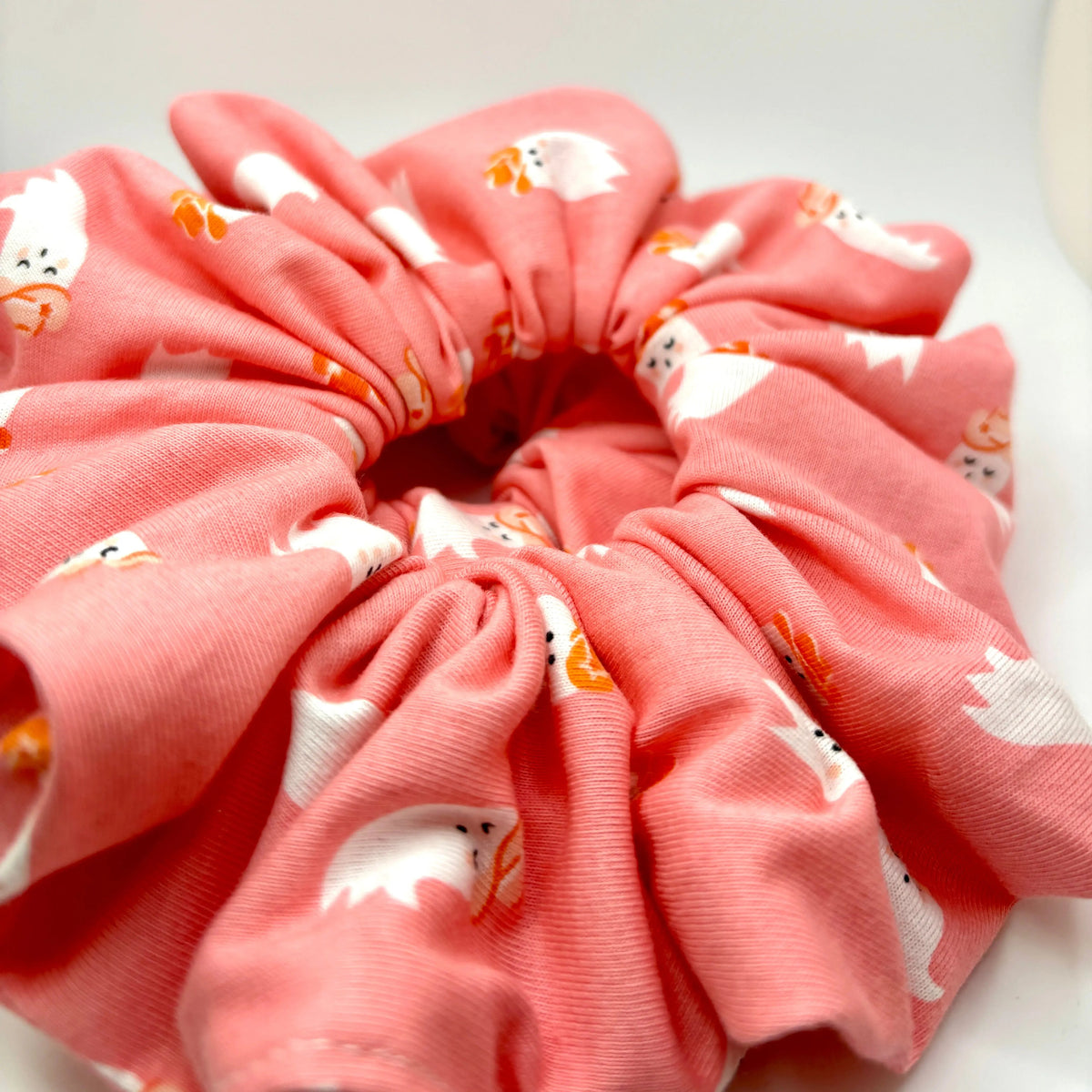 Pink Western Ghost Halloween Scrunchie