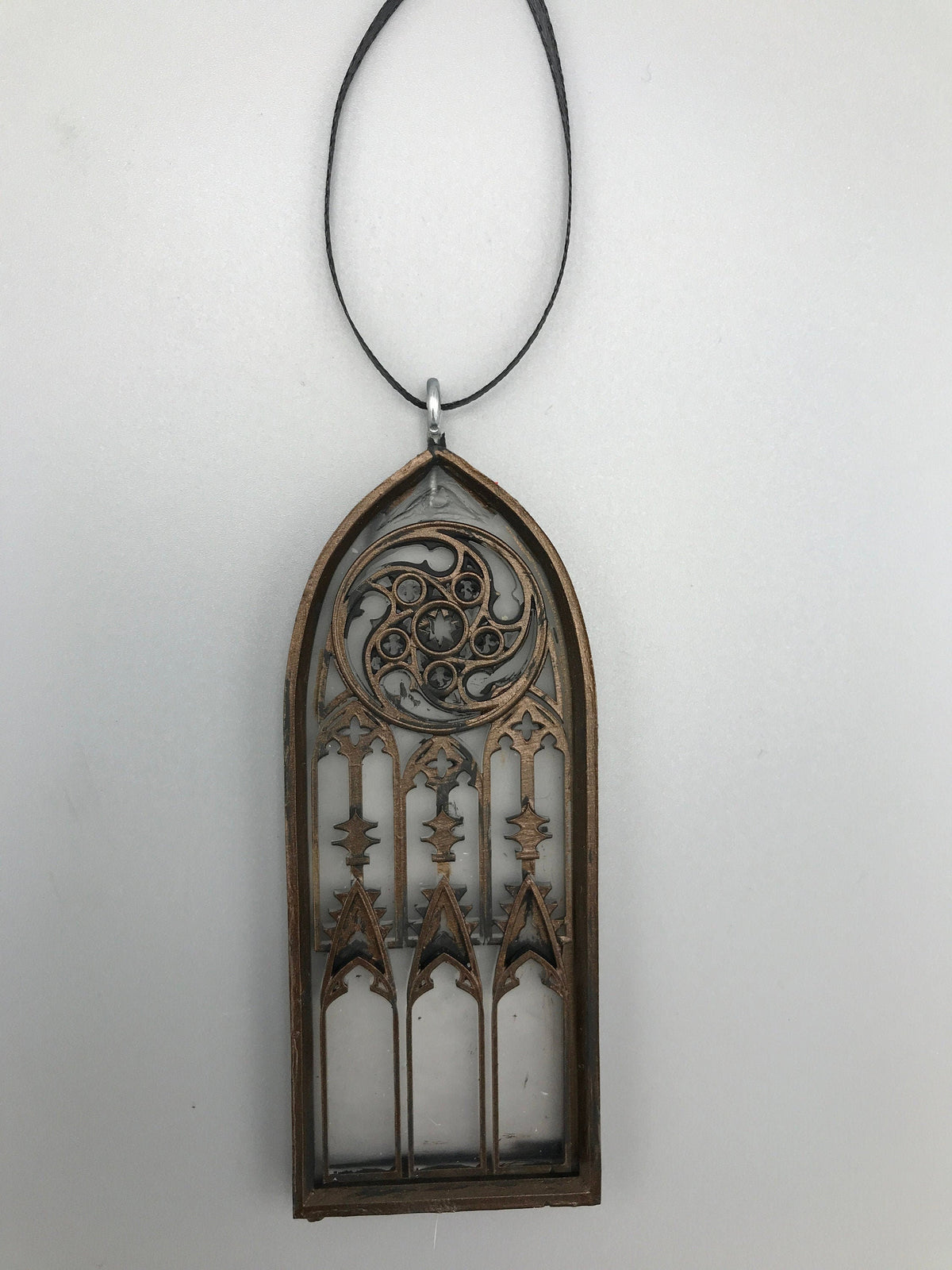 Gothic Cathedral Arch Ornament, Translucent | Unique Gothic Home Decor | Resin Medieval Architecture, Gothic Ornament Holiday Decor