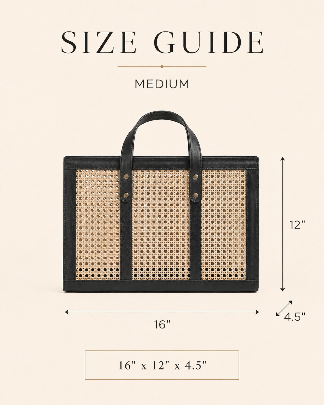 Raja Leather and Cane Everyday Bag