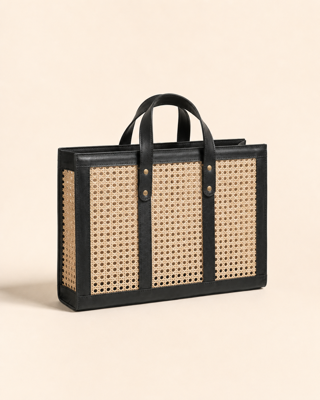 Raja Leather and Cane Everyday Bag