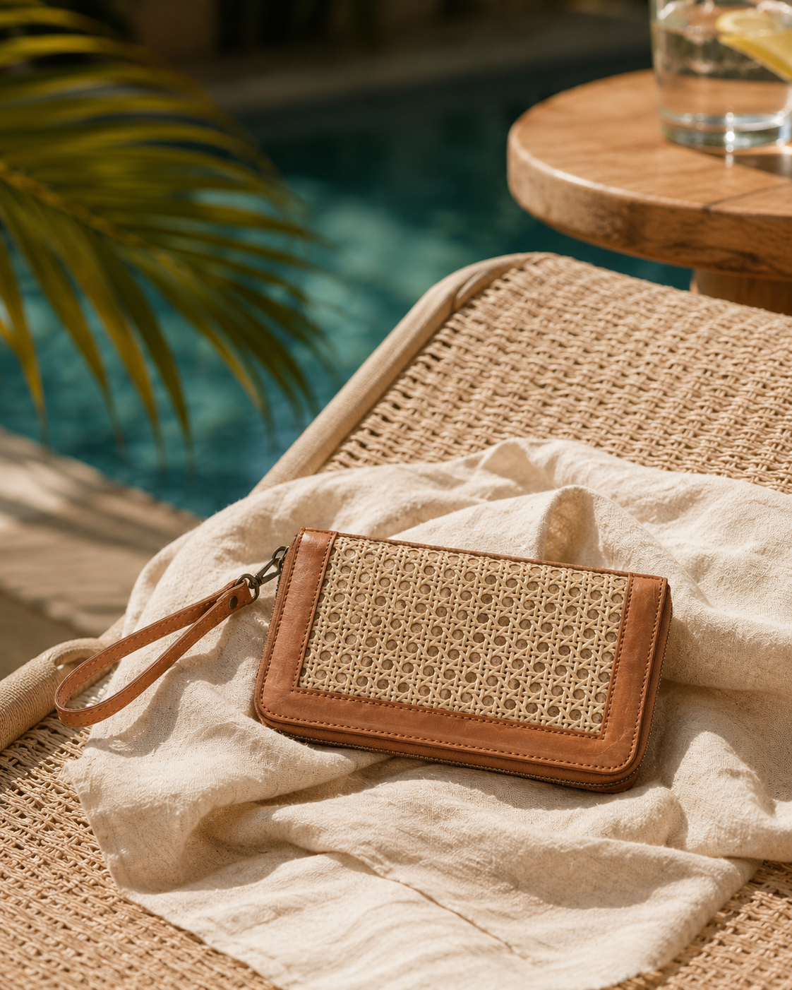 Raja Leather and Cane Wallet