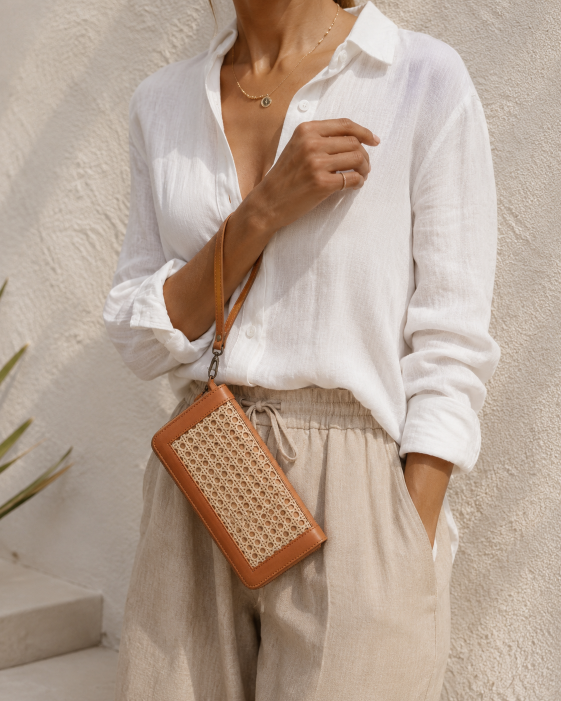 Raja Leather and Cane Wallet