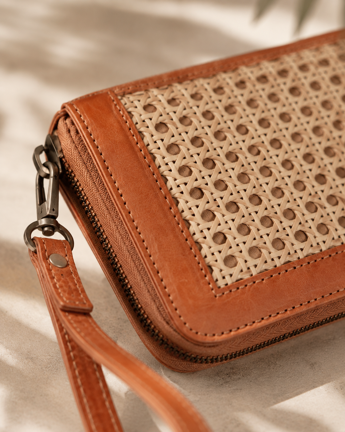 Raja Leather and Cane Wallet