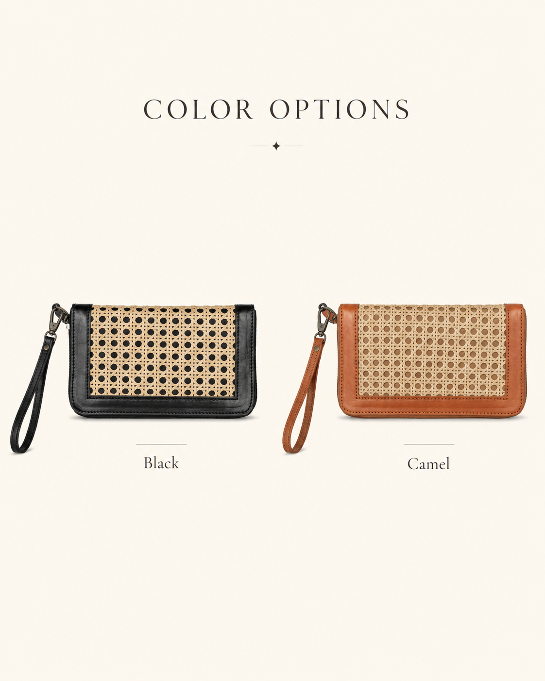 Raja Leather and Cane Wallet