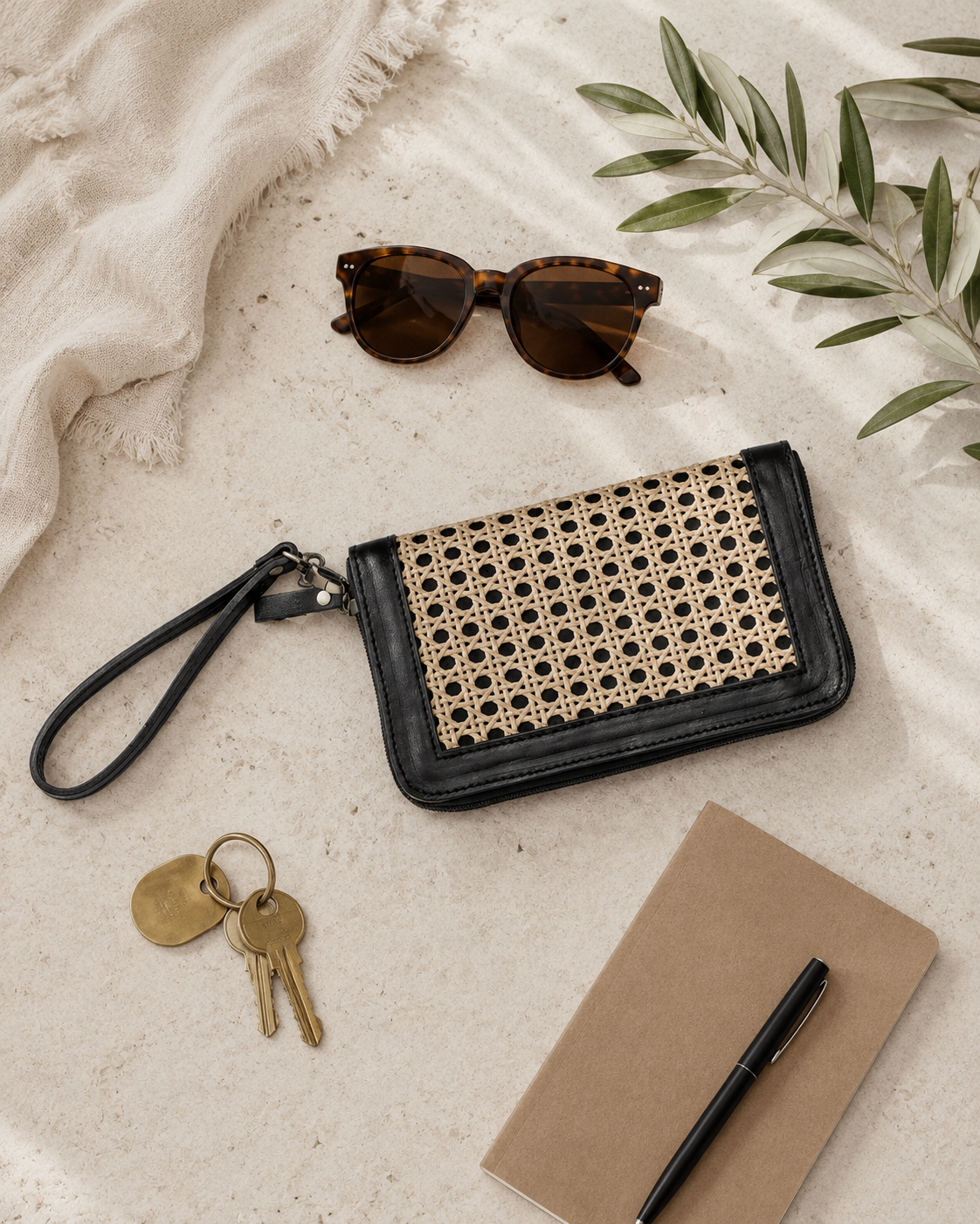 Raja Leather and Cane Wallet