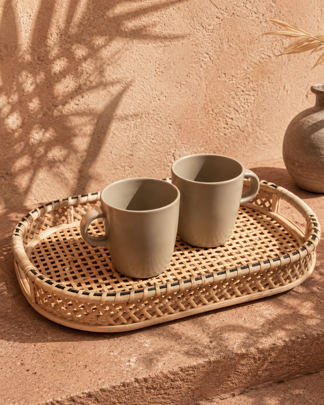 Nora Rattan Oval Tray