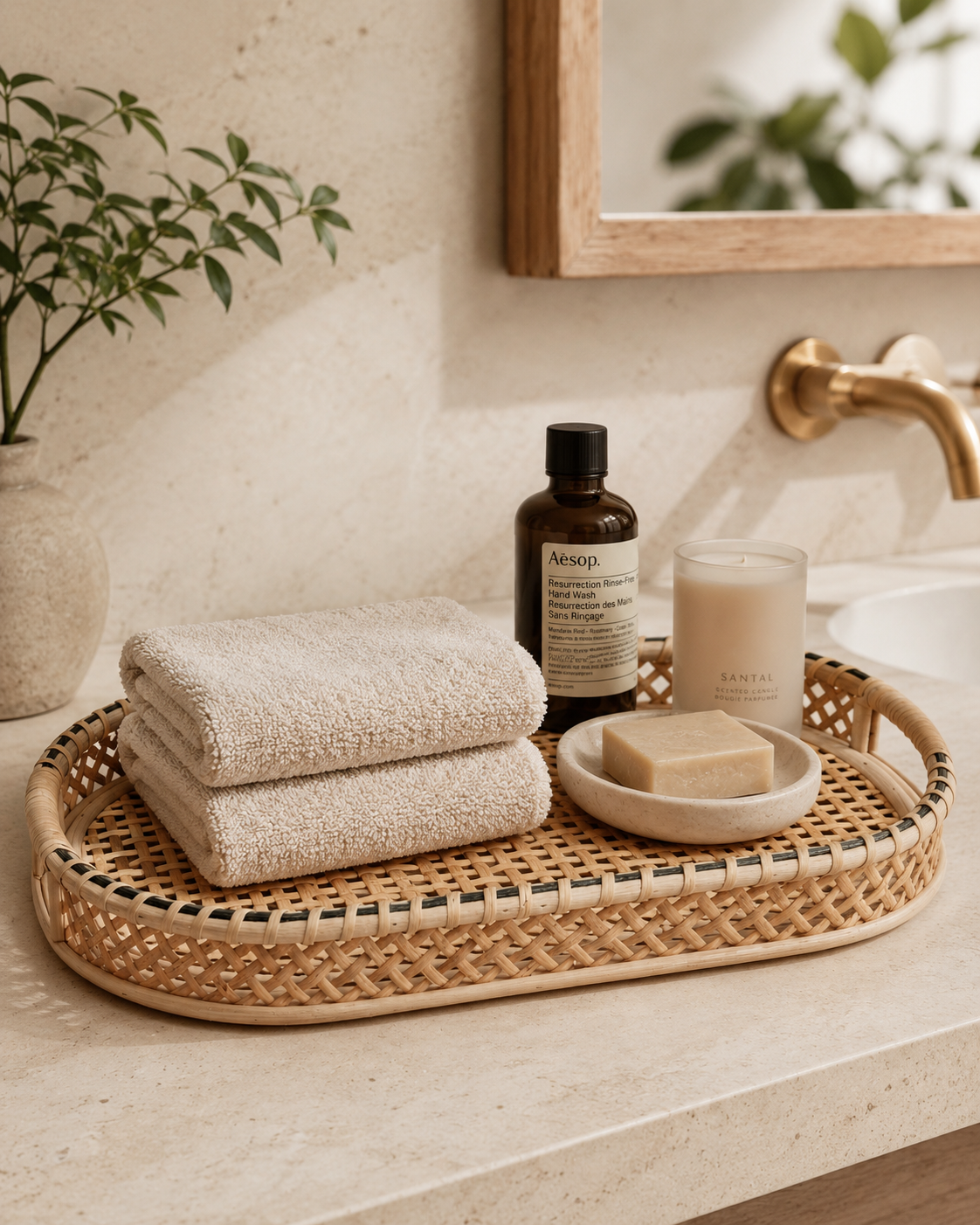 Nora Rattan Oval Tray