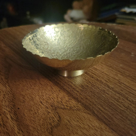 Handcrafted Brass Bowl for Sage and Incense