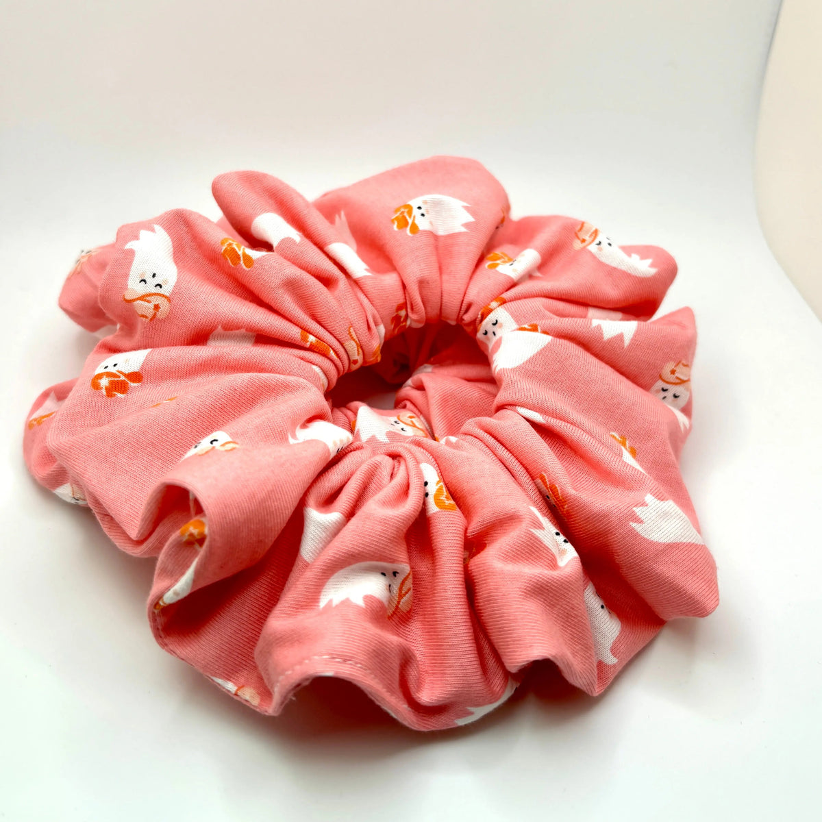 Pink Western Ghost Halloween Scrunchie