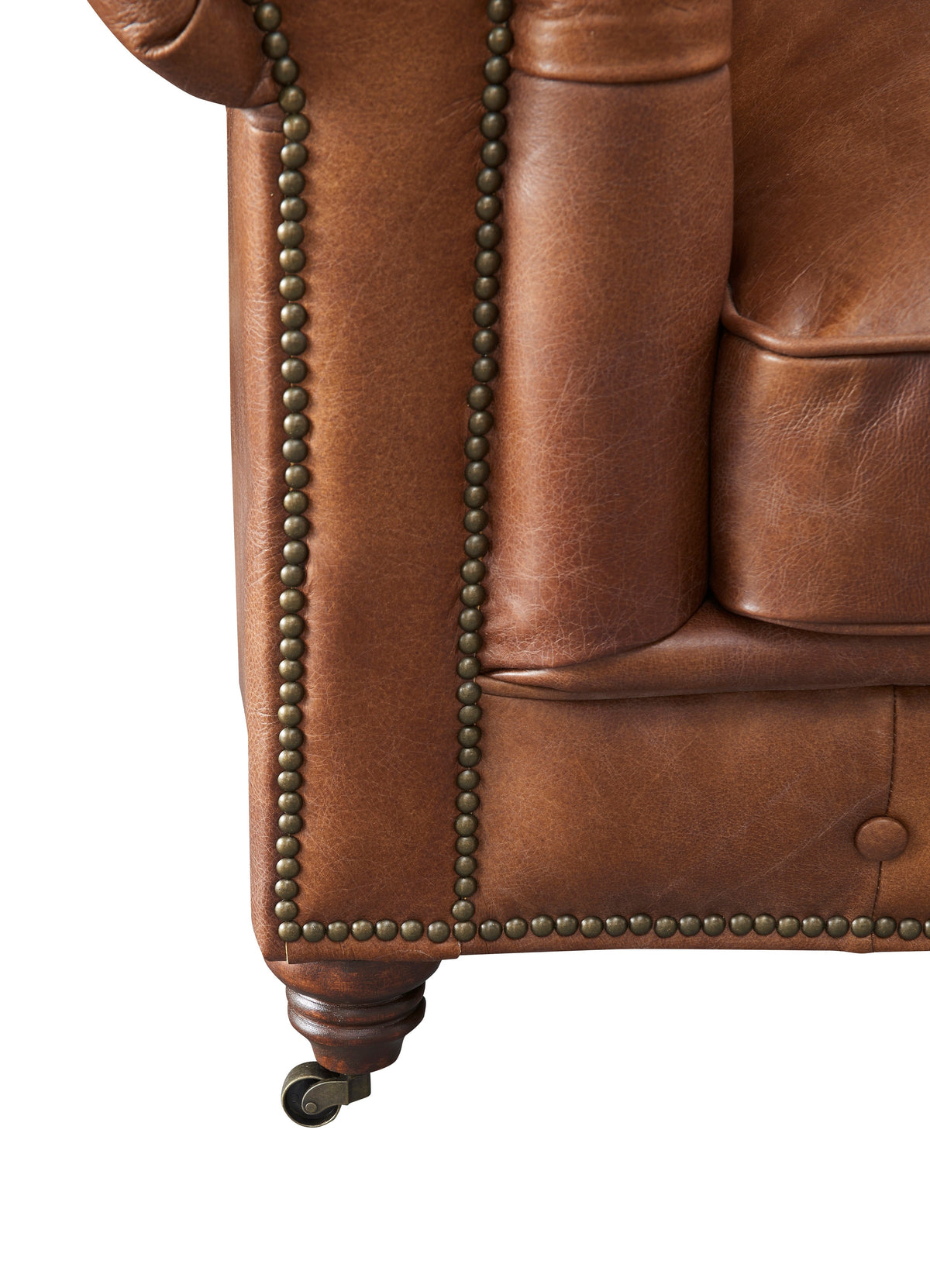 Century Chesterfield Sofa - Bark Brown Leather | Crafters And Weavers