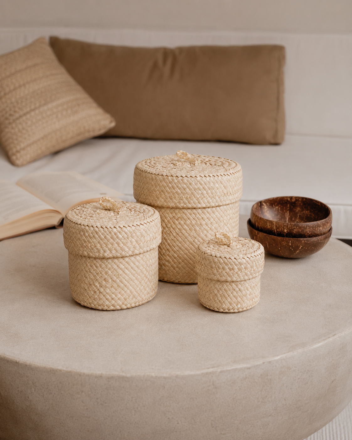 Blonde Small Storage Basket Set