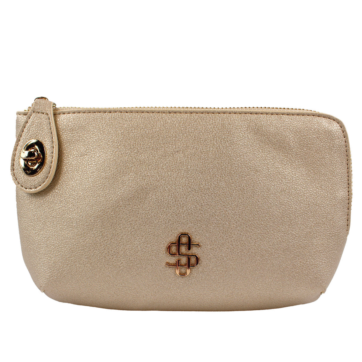 Simply Southern® Lock Wallet Bag: Gold