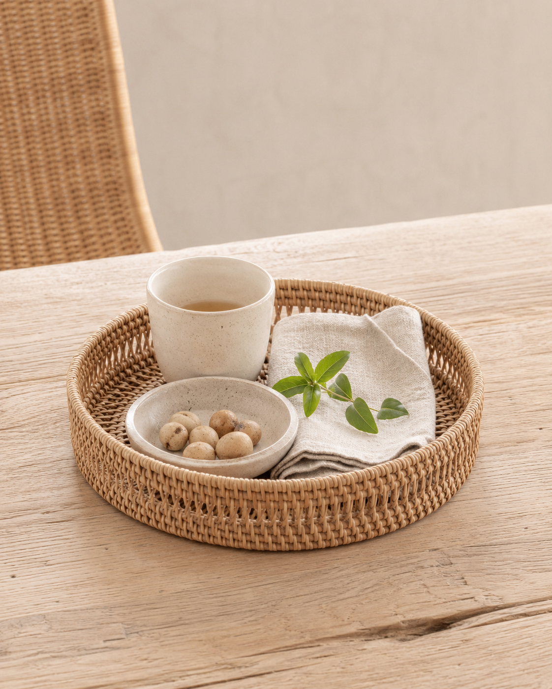 Round Woven Tray