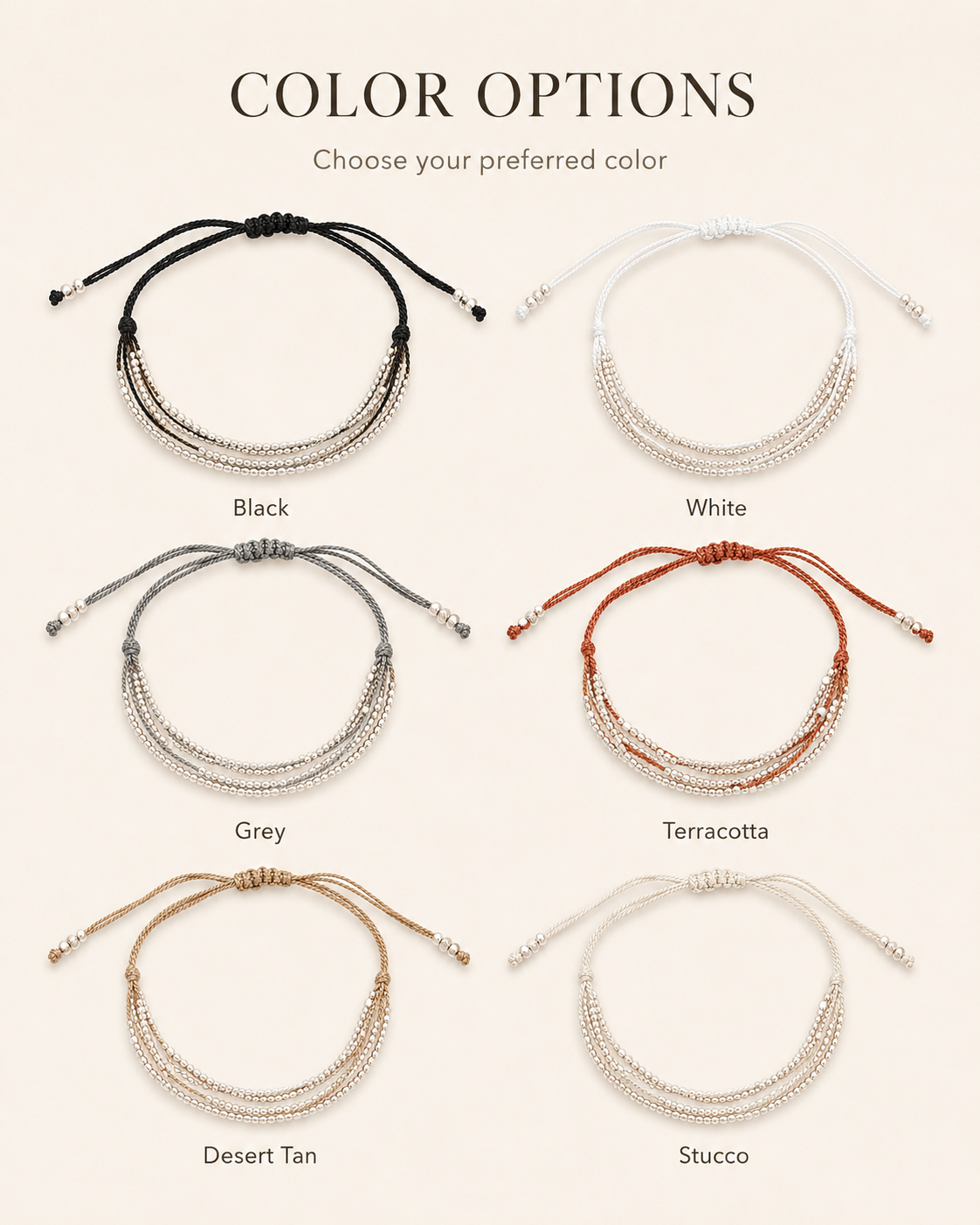 Terra Layered Bracelets in Silver