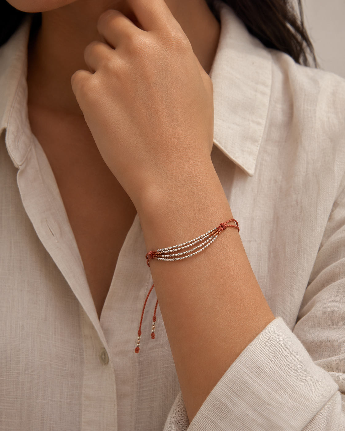 Terra Layered Bracelets in Silver