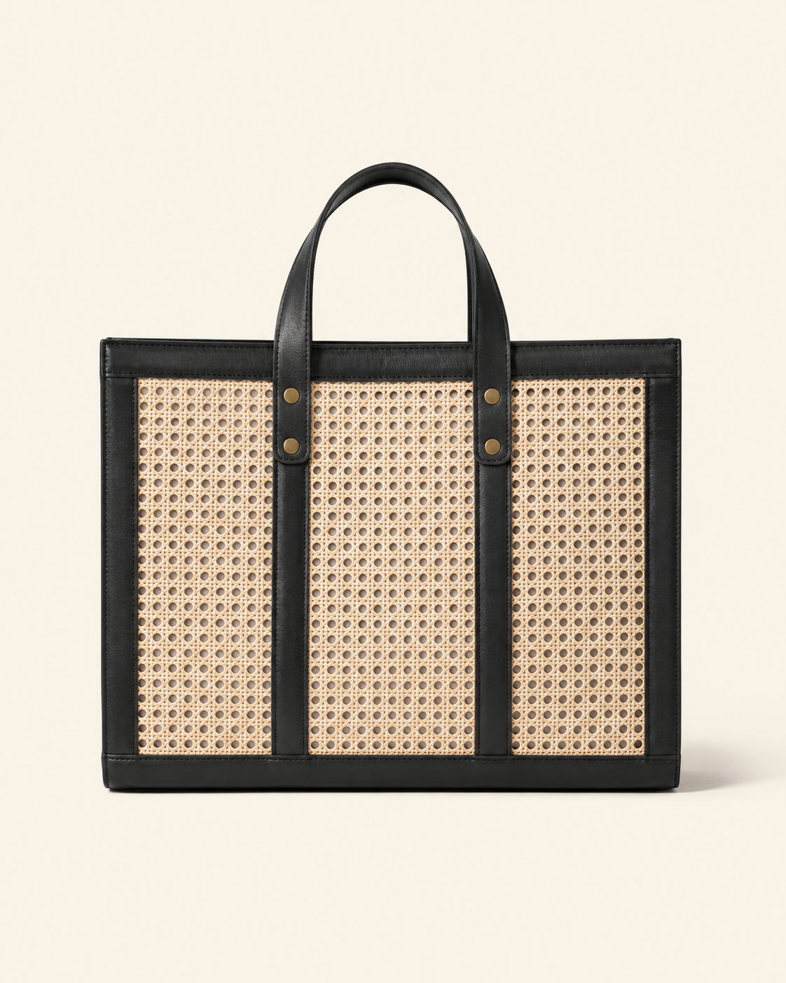 Raja Leather and Cane Everyday Bag