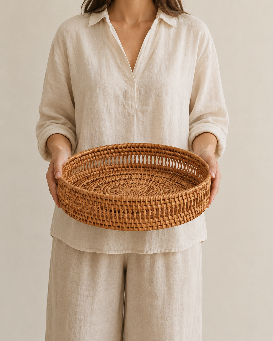 Round Woven Tray