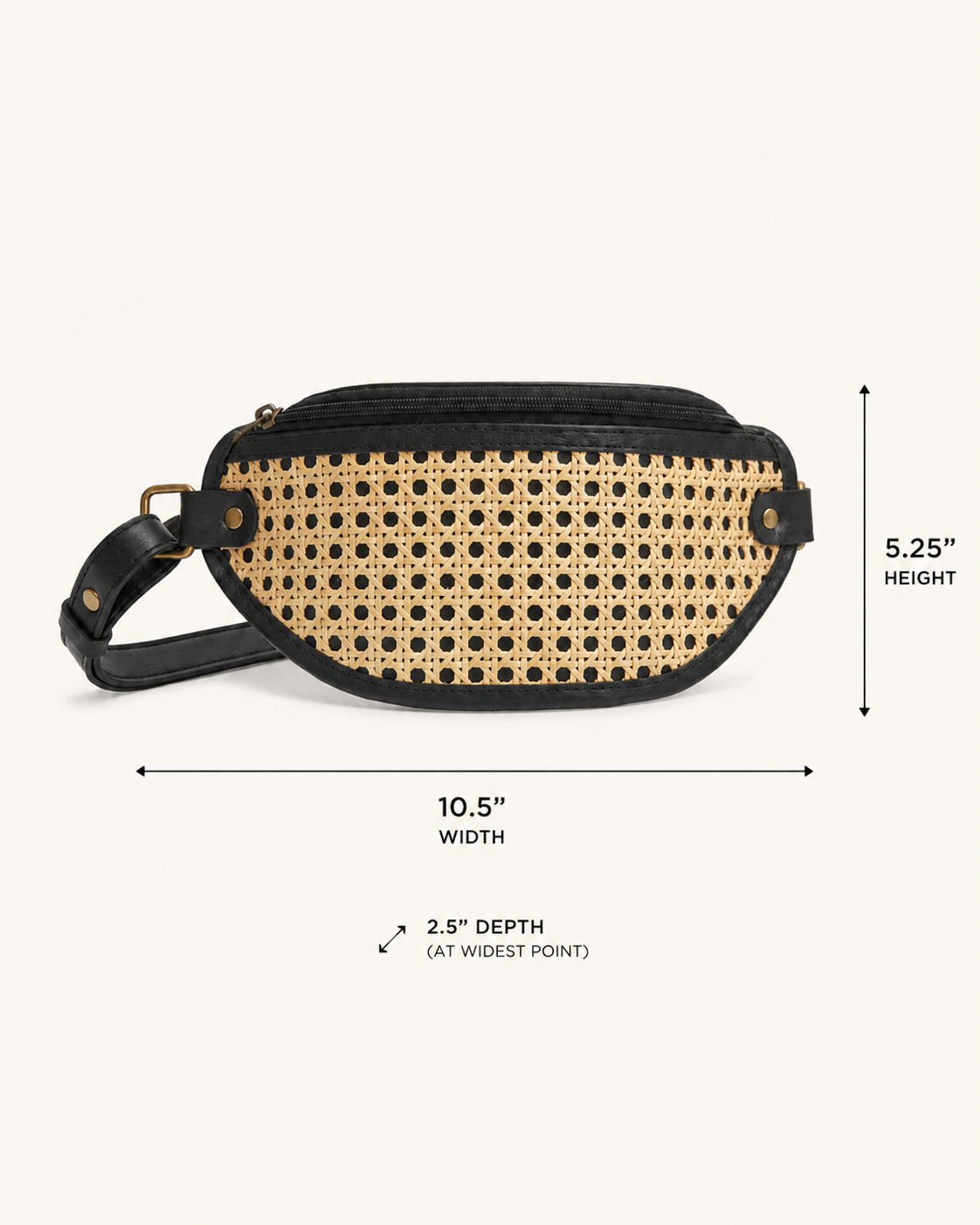 Raja Leather and Cane Sling Bag