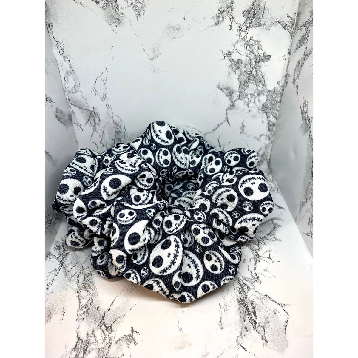 Jack Face Halloween Bullet Scrunchie