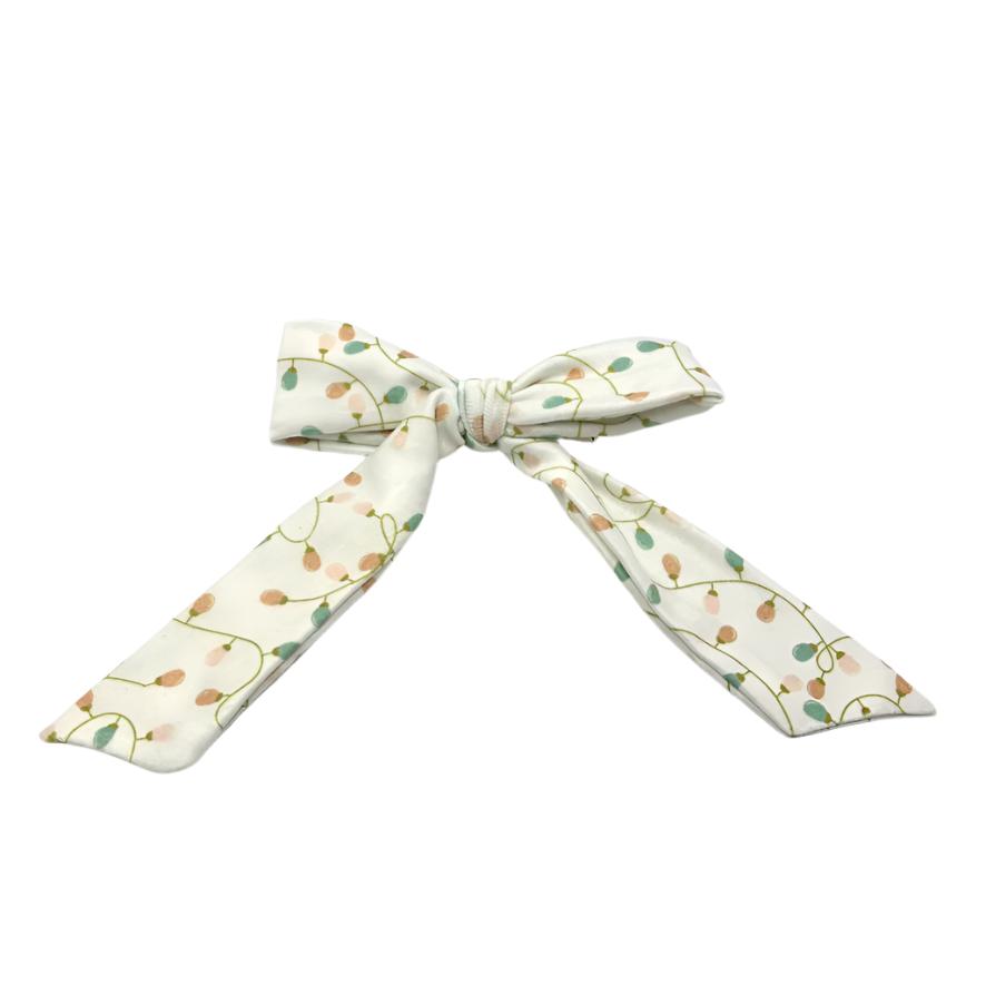 White Lights Christmas Bow