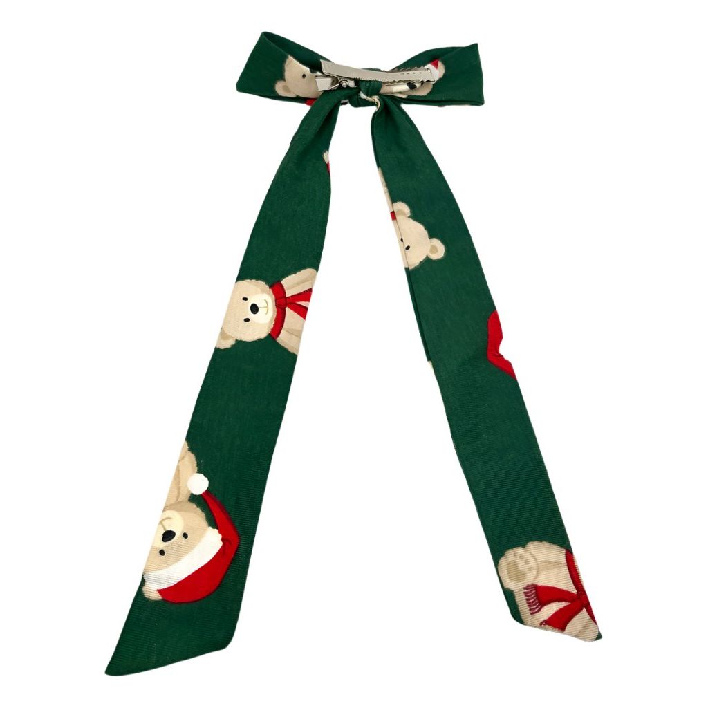 Teddy Bear Christmas Long Bow