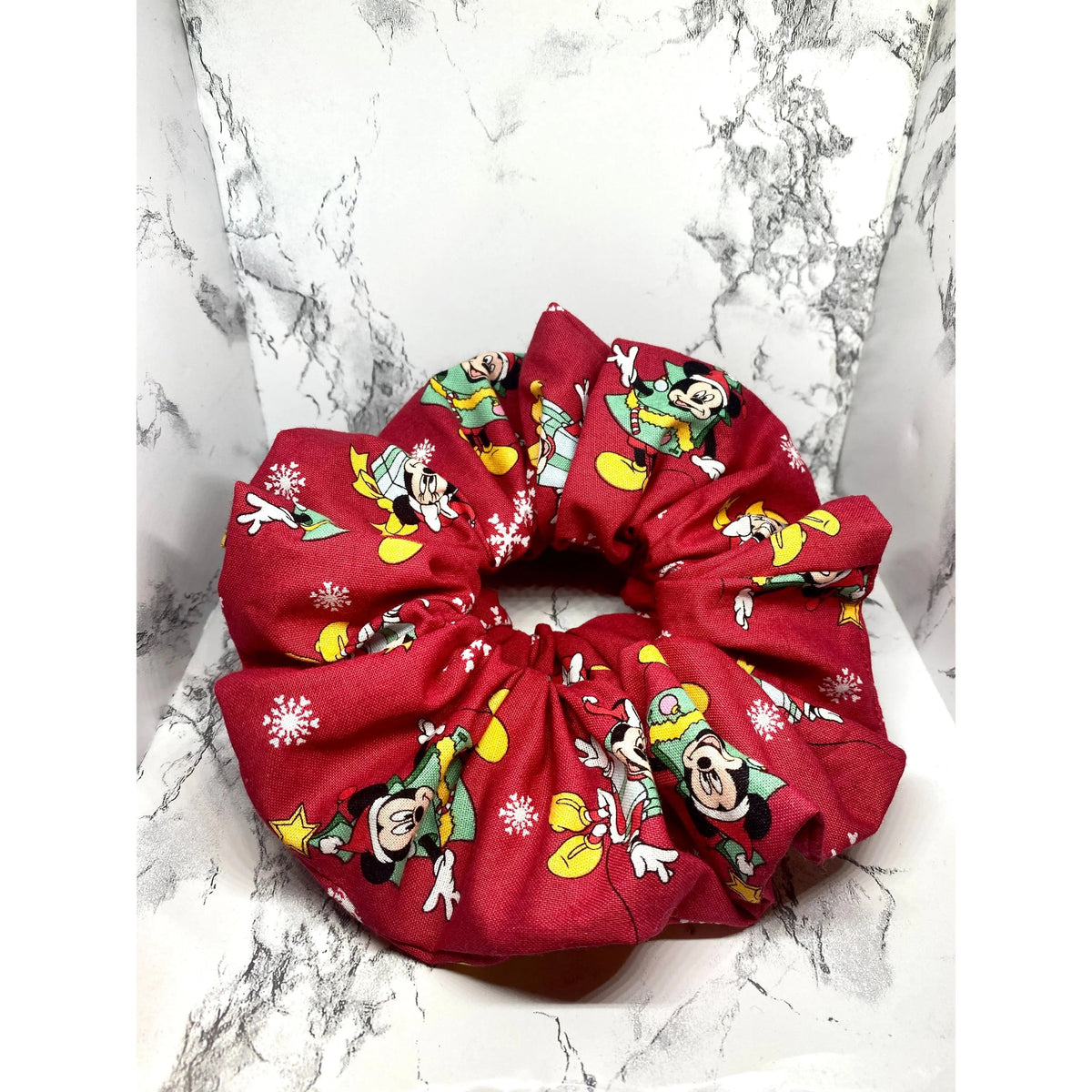 Red Christmas Mouse Scrunchie